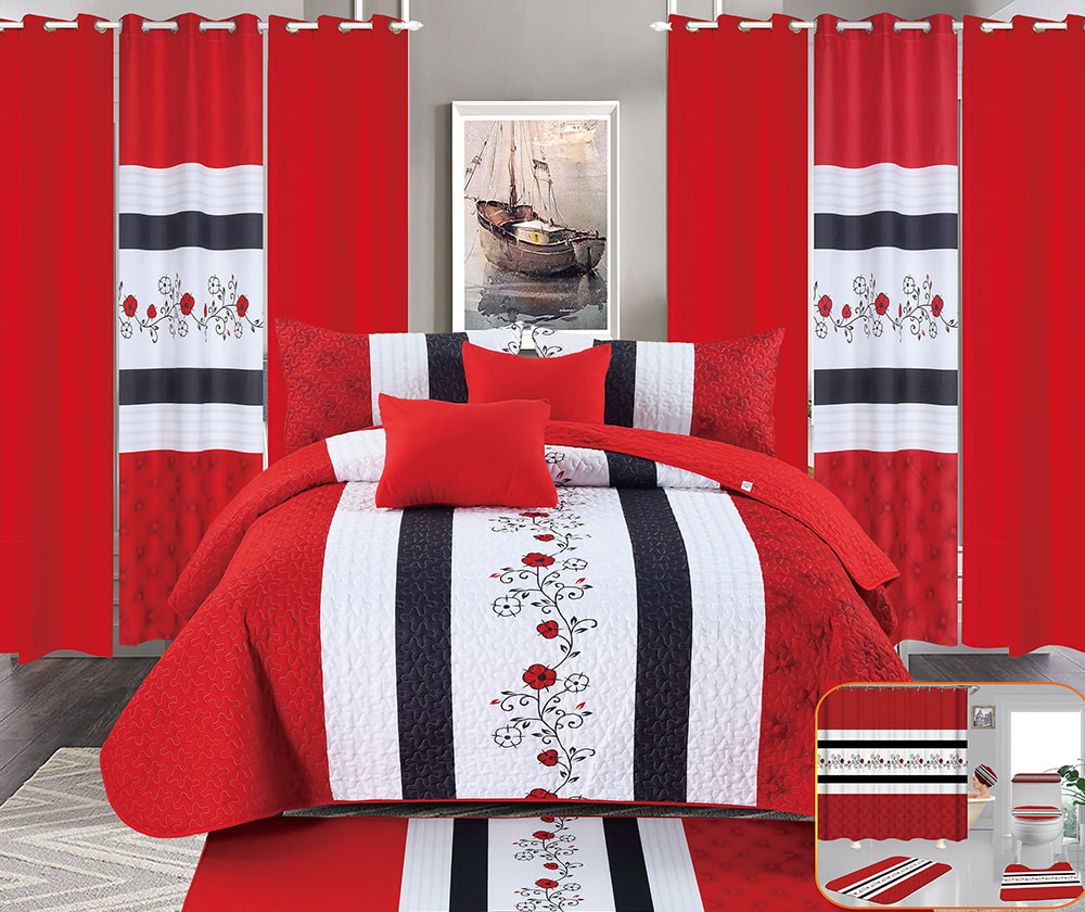 Printed 20-Piece Bed Cover Set